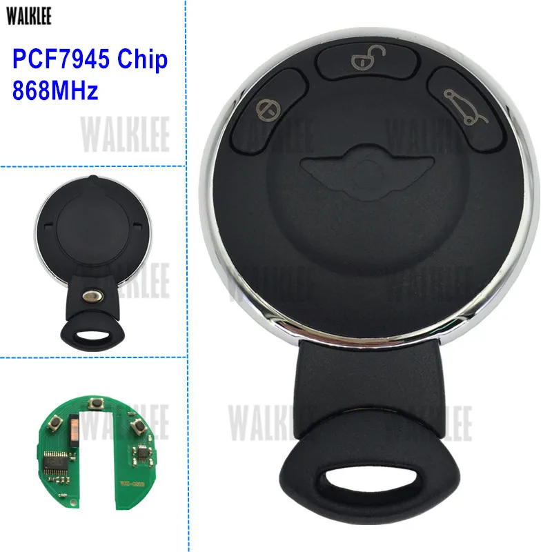 WALKLEE 868MHz Remote Smart Key work for BMW MINI COOPER S ONE D CABRIO CLUBMAN COUNTRYMAN Vehicle Keyless Entry Transmitter
WALKLEE 868MHz Remote Smart Key work for BMW MINI COOPER S ONE D CABRIO CLUBMAN COUNTRYMAN Vehicle Keyless Entry Transmitter