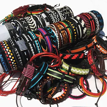 ZotatBele 10PCS/Lot Handmade Men's Women's Multi-color Surfer Leather Cuff Bracelets Jewelry ( Send Random 10pcs Bracelets) MX2
ZotatBele 10PCS/Lot Handmade Men's Women's Multi-color Surfer Leather Cuff Bracelets Jewelry ( Send Random 10pcs Bracelets) MX2