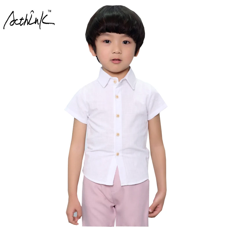 ActhInK Summer Children Solid Cotton Shirts for Boys Kids Casual Style White Shirts Boys Breathable Short Sleeve Shirts, ZC079
ActhInK Summer Children Solid Cotton Shirts for Boys Kids Casual Style White Shirts Boys Breathable Short Sleeve Shirts, ZC079