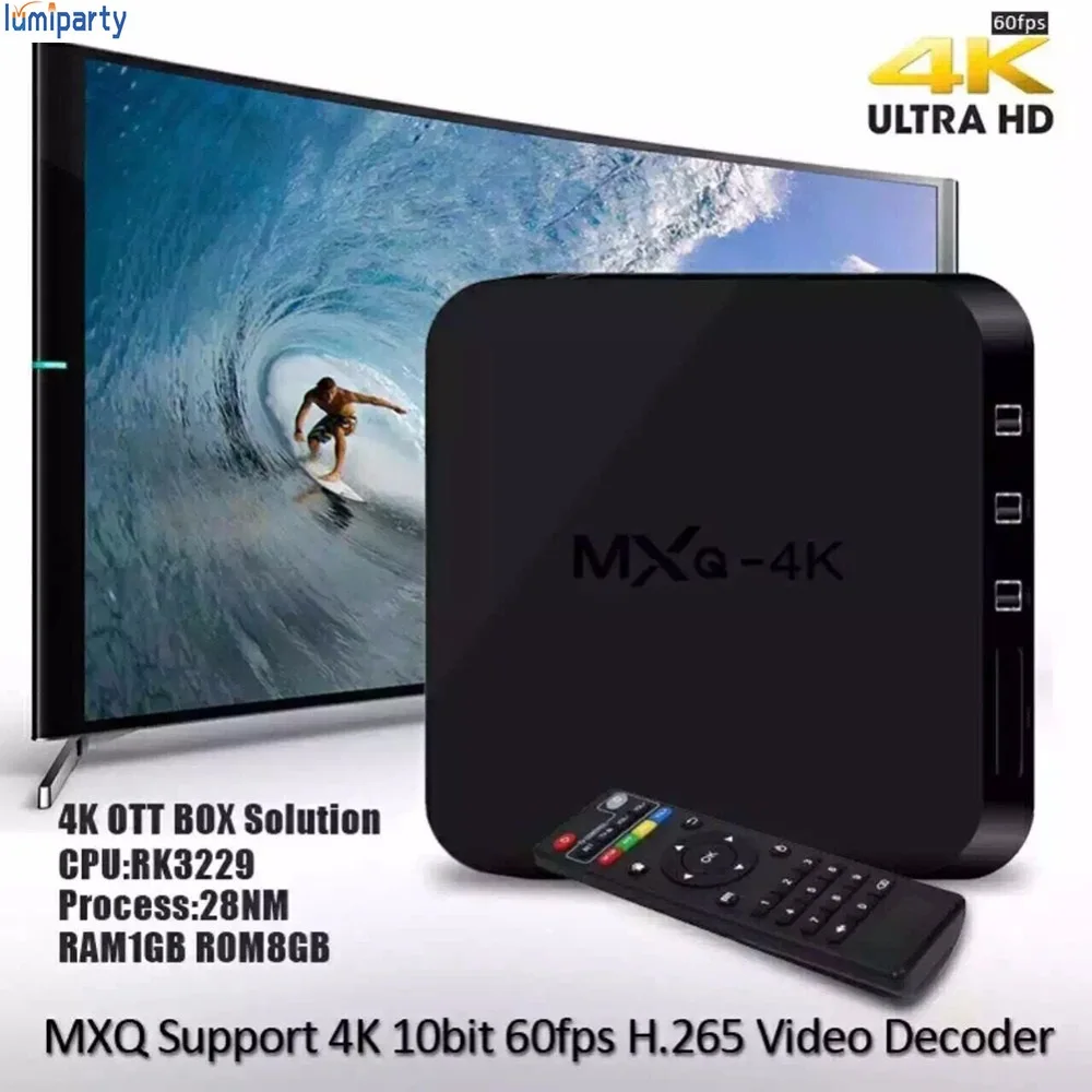 Lumiparty hot MXQ 4k Rockchip RK3229 Quad-core TV Box Android 6.0 DDR3 1GB Onboard Flash 8GB HD 1080P 2.4G Wifi drop shipping
Lumiparty hot MXQ 4k Rockchip RK3229 Quad-core TV Box Android 6.0 DDR3 1GB Onboard Flash 8GB HD 1080P 2.4G Wifi drop shipping