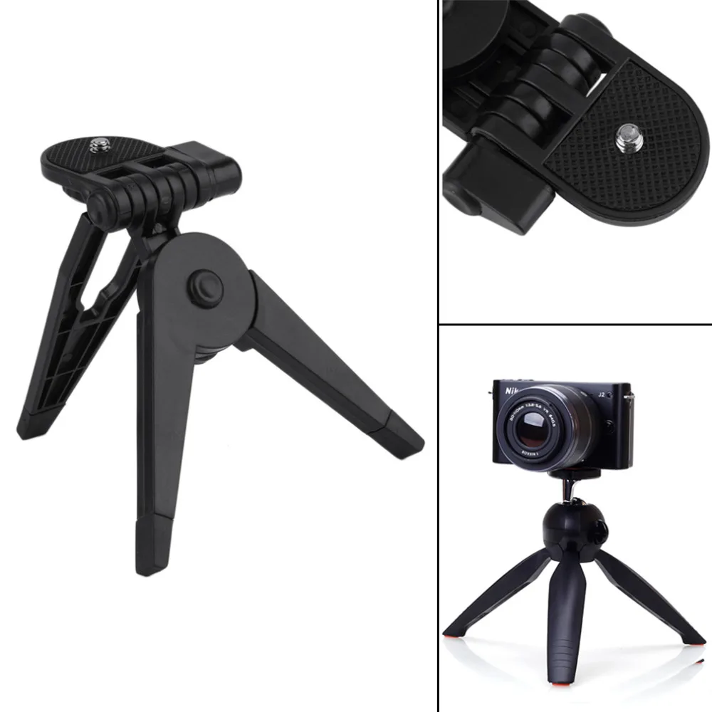Portable Mini Plastic Foldable Photography Tripod Table Desk Stand Mounting Bracket for Camera Camcorder DSLR SLR Black HOT NEW