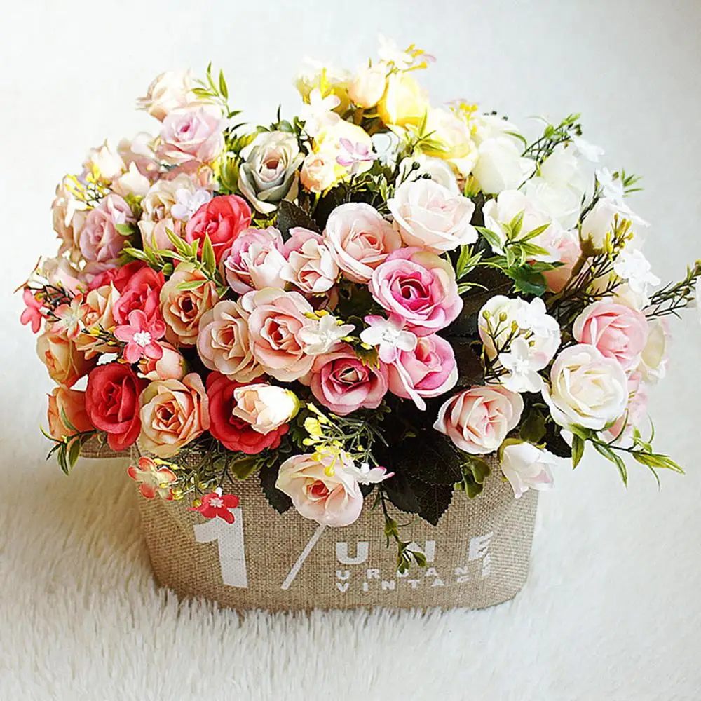 Wedding Artificial silk 1 Bunch French Rose Floral Bouquet Fake Flower Arrange Table Daisy Flowers Decor Party Accessory Flores
Wedding Artificial silk 1 Bunch French Rose Floral Bouquet Fake Flower Arrange Table Daisy Flowers Decor Party Accessory Flores