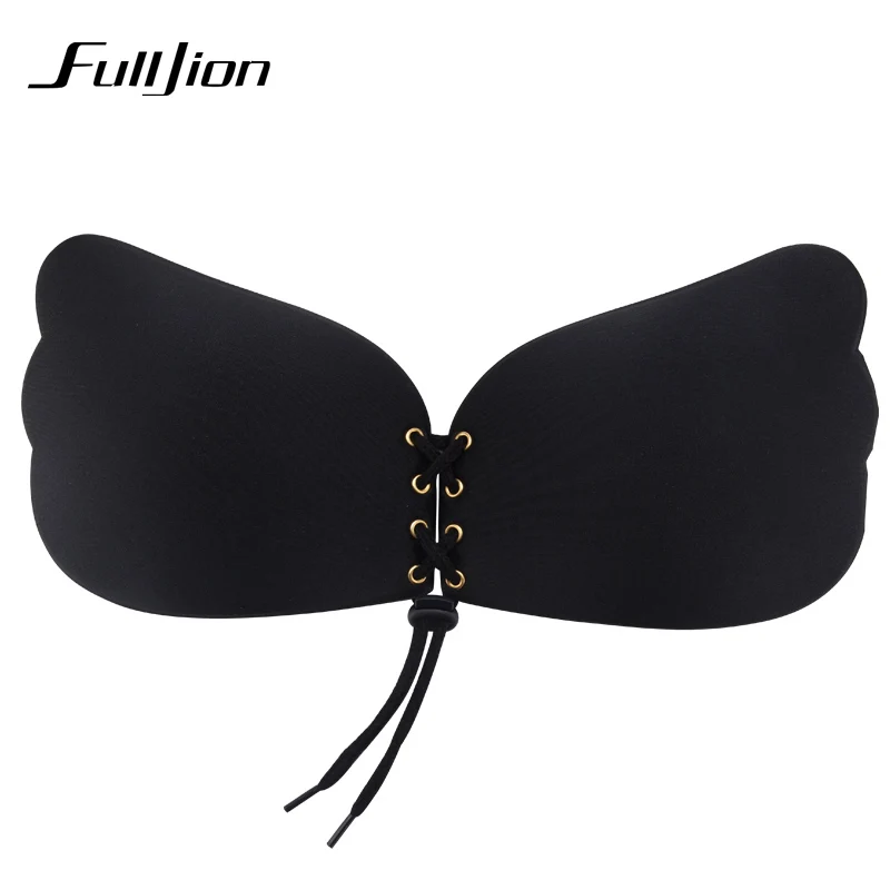 Fulljion New Sexy bra Women Self Adhesive Strapless Bandage Stick Gel Silicone Push Up Invisible Bra seamless Intimates bras 8