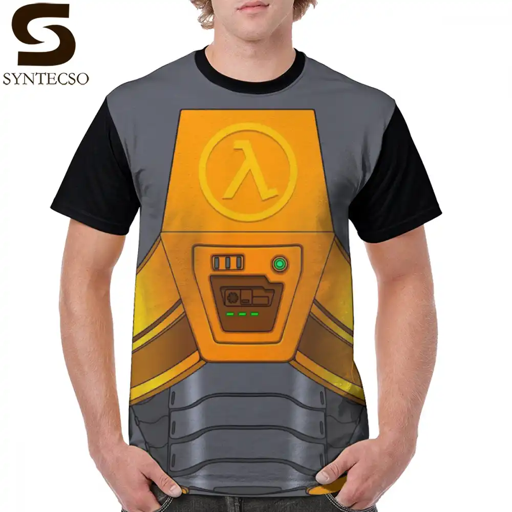 Half Life T Shirt Half,Life HEV Suit Mark IV T,Shirt Printed Funny Graphic Tee Shirt Plus size Male Streetwear 100 Polyester Tshirt