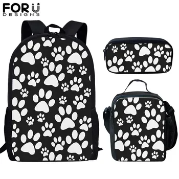 FORUDESIGNS Kindergarten Kids School Bags 3Set School Backpack for Teen Boys Girls Back Animal Paw Print 16inch Book Bag Satchel
FORUDESIGNS Kindergarten Kids School Bags 3Set School Backpack for Teen Boys Girls Back Animal Paw Print 16inch Book Bag Satchel