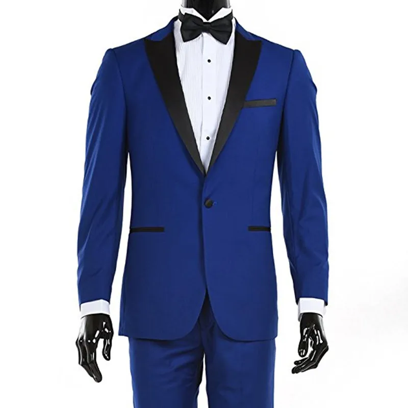 Custom Made Hot Sale Royal Blue Suits Black Lapel Men Suits Slim Fit Weding Tuxedos 2 Piece Groom Suits (Jacket+Pants) L627
Custom Made Hot Sale Royal Blue Suits Black Lapel Men Suits Slim Fit Weding Tuxedos 2 Piece Groom Suits (Jacket+Pants) L627