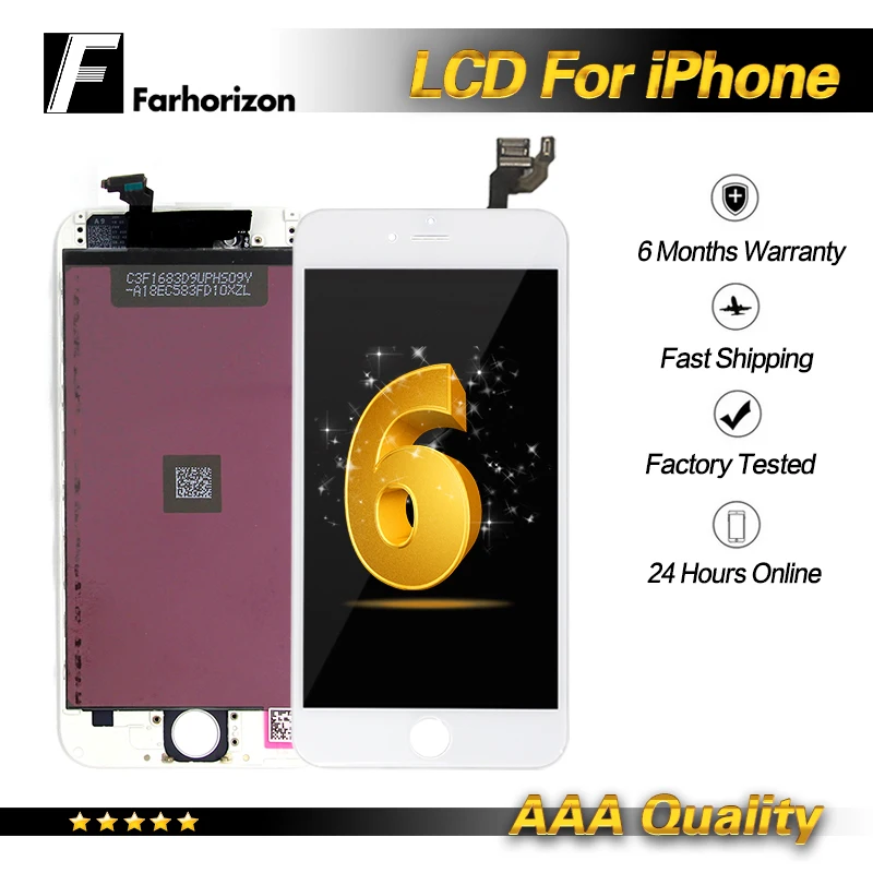 10PCS/LOT For iPhone 6 LCD Display Tested Grade AAA LCD Display Touch Digitizer Frame Assembly Replacement & Free DHL Shipping
10PCS/LOT For iPhone 6 LCD Display Tested Grade AAA LCD Display Touch Digitizer Frame Assembly Replacement & Free DHL Shipping