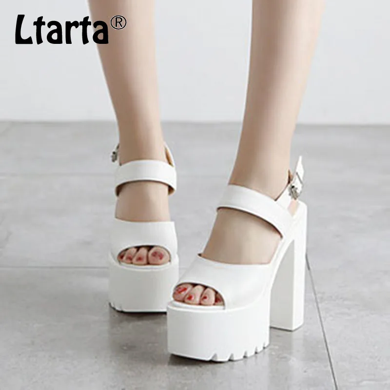 LTARTA 2019 Women Sexy Hate Days High Thick Waterproof Platform Open Toe High Heels Cool Hollow High Heel Sandals JXQ-1333-6
LTARTA 2019 Women Sexy Hate Days High Thick Waterproof Platform Open Toe High Heels Cool Hollow High Heel Sandals JXQ-1333-6