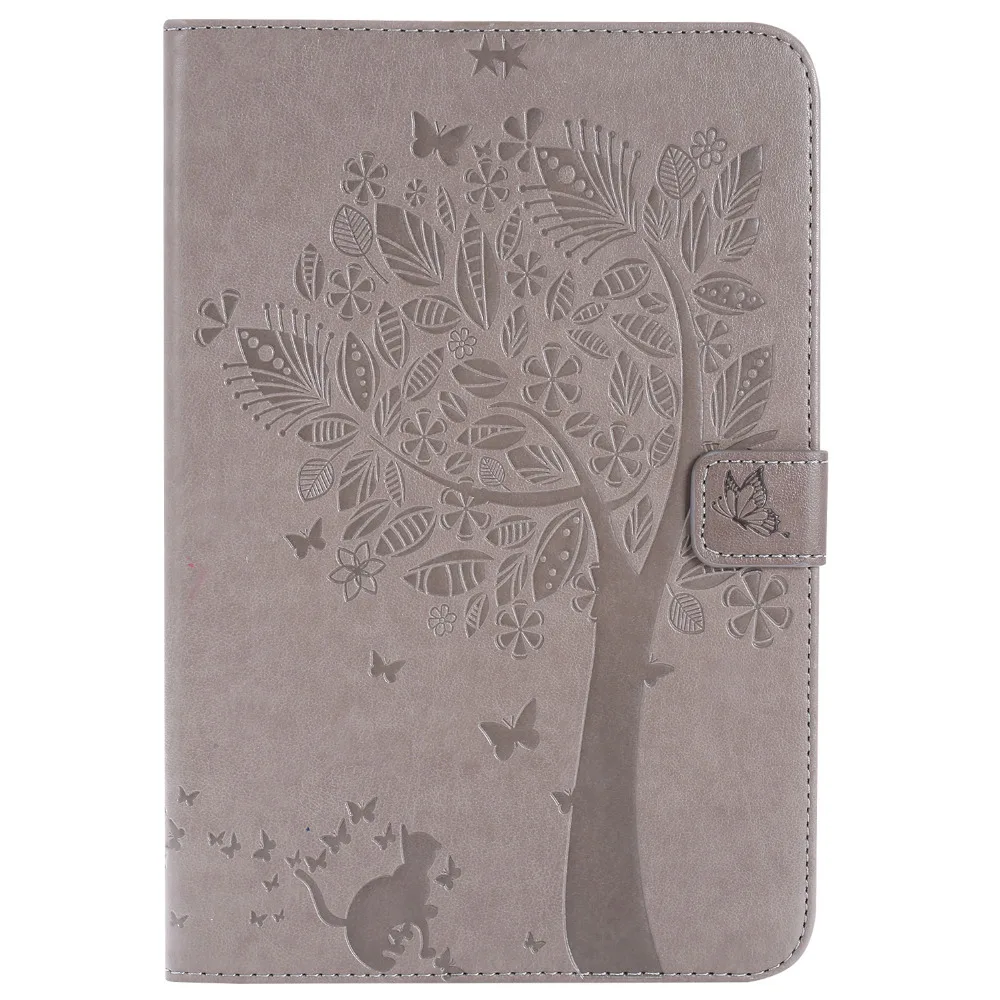 Cat Tree Print Stand Card TPU+PU Leather Magnet Smart Cover Case For Samsung Galaxy Tab A 8.0 T350 T351 T355 P350 P355 +Film+Pen |