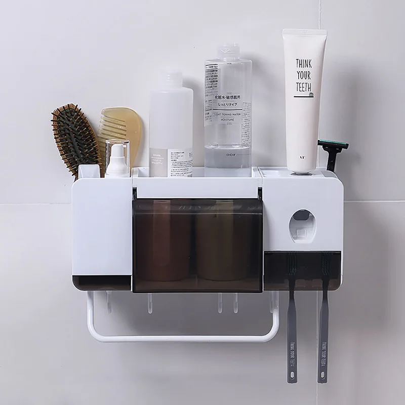 MICCK Toothbrush Holder With Free Cups Toothpaste Squeezer Bathroom Toothbrush Storage Box Punch Free Bathroom Accessories Sets
MICCK Toothbrush Holder With Free Cups Toothpaste Squeezer Bathroom Toothbrush Storage Box Punch Free Bathroom Accessories Sets