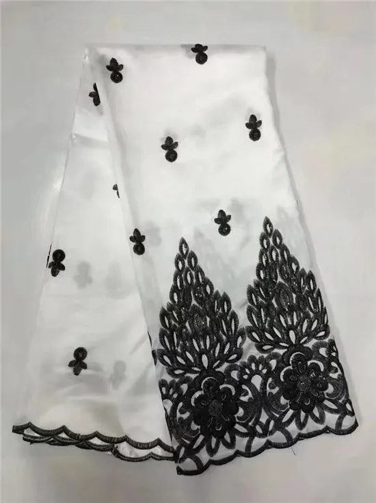 5 Yards 2018 Latest African George Lace Fabric With Sequins Fancy Nigerian Georges For Wedding Party Free Shipping black peach | Дом и сад