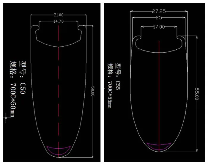 Top 700C Wheelset Carbon Wheels Road Bike Tubeless Wheel V/C Brake Profile 38-40-50-55mm Depth Clincher Carbon Rim Direct-pull 2