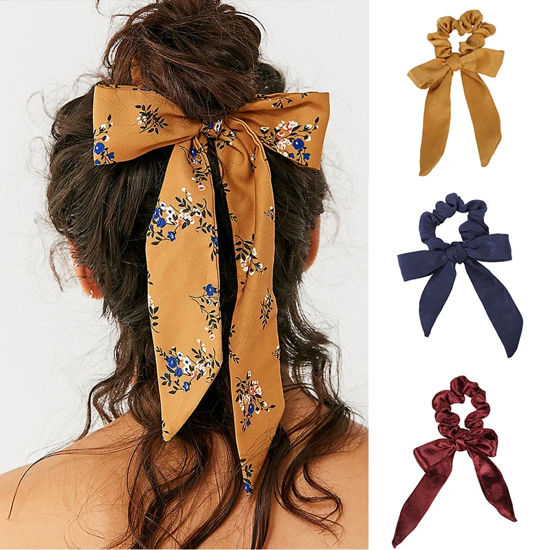 AWAYT Women's Satin Bow Scrunchie Fashion Hair Bands Streamer Horsetail Streamers Women Hair Tie Solid Headwear Hair Accessories
AWAYT Women's Satin Bow Scrunchie Fashion Hair Bands Streamer Horsetail Streamers Women Hair Tie Solid Headwear Hair Accessories