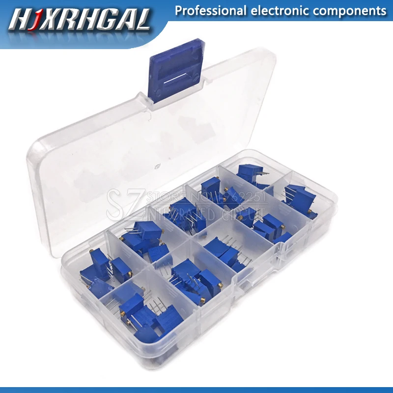 50pcs 3296W Multiturn Trimmer Potentiometer Kit High Precision 3296 Variable Resistor With Free Box electronic diy kit hjxrhgal
50pcs 3296W Multiturn Trimmer Potentiometer Kit High Precision 3296 Variable Resistor With Free Box electronic diy kit hjxrhgal