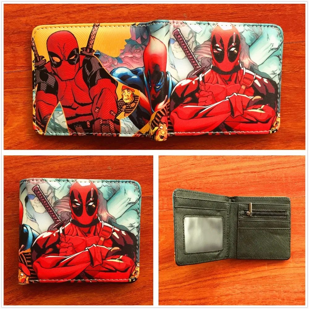 New Arrive American Comic Deadpool Wallet Short PU Leather Purse With Card Holder Wallets W823 | Багаж и сумки