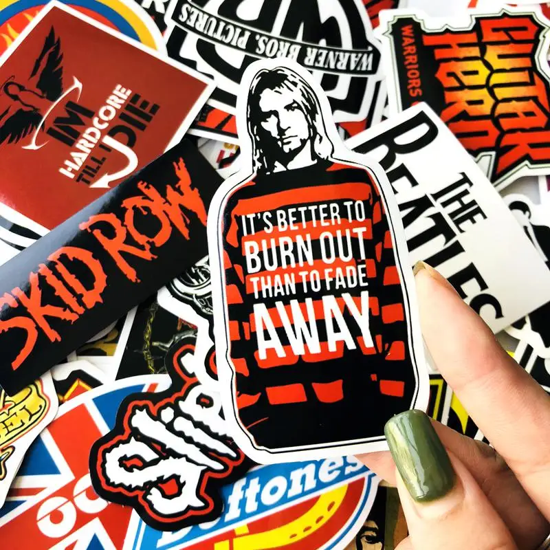 52pcs Rock and Roll Music Retro Band Stickers nirvana Graffiti JDM Guitar Motorcycle Laptop Luggage Skateboard decal sticker
52pcs Rock and Roll Music Retro Band Stickers nirvana Graffiti JDM Guitar Motorcycle Laptop Luggage Skateboard decal sticker