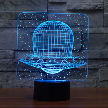 Creative sci-fi UFO 3D shape night light children's gift 7 Changing Colors LED Lamp Touch control as gift or decor
Creative sci-fi UFO 3D shape night light children's gift 7 Changing Colors LED Lamp Touch control as gift or decor