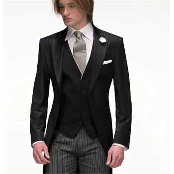 (Jackets+Pants+Vest) 2017 Black Men Suits Slim Fit Groom Tuxedos Bridegroon Formal Prom Party Business Dress Wedding Suit Male
(Jackets+Pants+Vest) 2017 Black Men Suits Slim Fit Groom Tuxedos Bridegroon Formal Prom Party Business Dress Wedding Suit Male