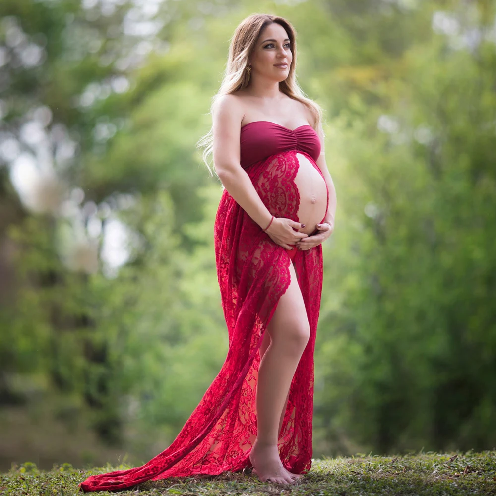 maternity dress with split front