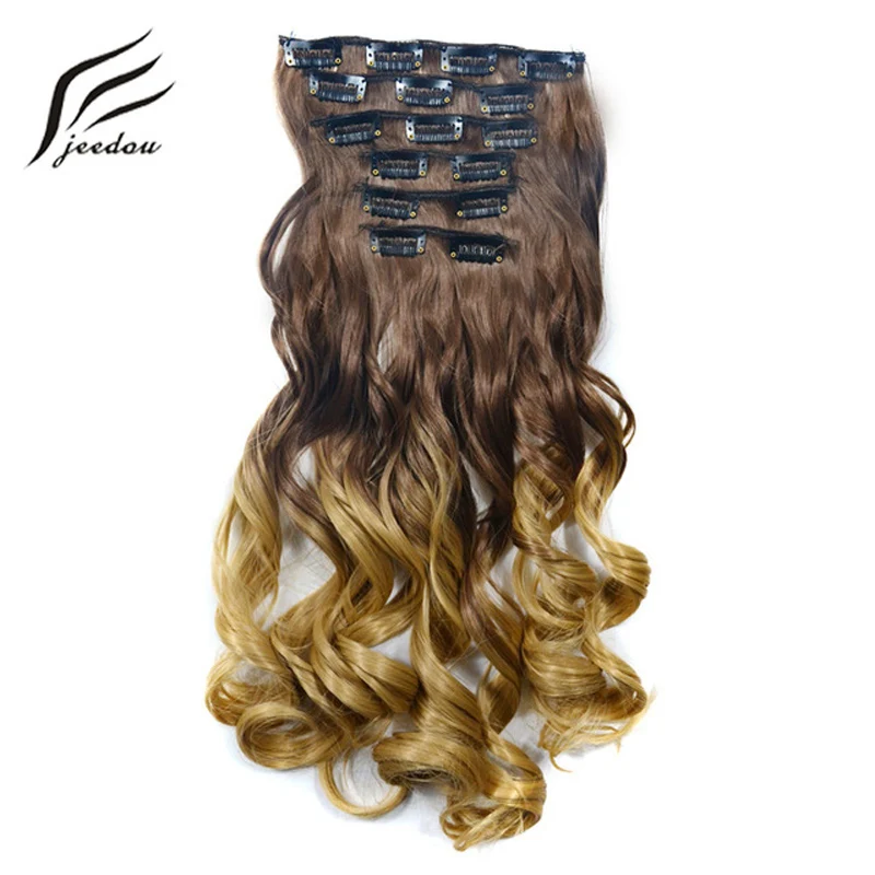 jeedou 6Pcs/set Clip In Hair Extensions Synthetic Wavy Hair 20" 50cm 140g Black Pink Rainbow Ombre Color Balayage Hairpieces
jeedou 6Pcs/set Clip In Hair Extensions Synthetic Wavy Hair 20" 50cm 140g Black Pink Rainbow Ombre Color Balayage Hairpieces