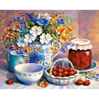 Cross Stitch Kit DIY Diamond Embroidery Flowers and cherries Full Square/round Diamond Painting Mosaic Home Decor
Cross Stitch Kit DIY Diamond Embroidery Flowers and cherries Full Square/round Diamond Painting Mosaic Home Decor