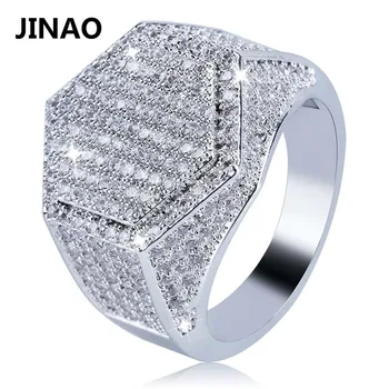 JINAO Hip Hop Fashion Hexagon Ring Copper Gold Silver Color Plated Iced Out Micro Pave Cubic Zircon Charm Ring for Men Women
JINAO Hip Hop Fashion Hexagon Ring Copper Gold Silver Color Plated Iced Out Micro Pave Cubic Zircon Charm Ring for Men Women