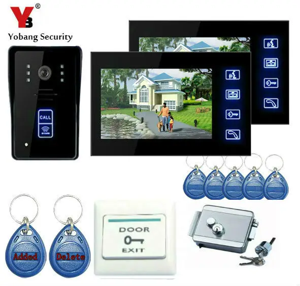 Yobang Security 7" Color Screen Video Intercom Door Phone 2 Monitors Waterproof Visible wired Home door intercom doorphone
Yobang Security 7" Color Screen Video Intercom Door Phone 2 Monitors Waterproof Visible wired Home door intercom doorphone