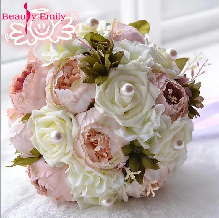 Bride Bouquet Vintage Artificial Flower Wedding Bouquet Peony Wedding Flowers Romantic Fashion bouquet de noiva Pink Purpl
Bride Bouquet Vintage Artificial Flower Wedding Bouquet Peony Wedding Flowers Romantic Fashion bouquet de noiva Pink Purpl