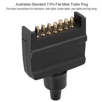 Australian 7 Pin Flat Male Trailer Socket Plug Connector Adapter for Caravan Trailer
Australian 7 Pin Flat Male Trailer Socket Plug Connector Adapter for Caravan Trailer