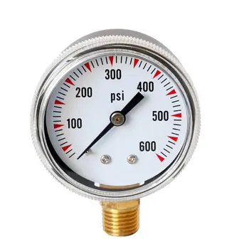 0-600 PSI 2" Dial 1/4"NPT Brass Pressure Gauge Bottom Mount Pressure Monitor Bottom connection
0-600 PSI 2" Dial 1/4"NPT Brass Pressure Gauge Bottom Mount Pressure Monitor Bottom connection