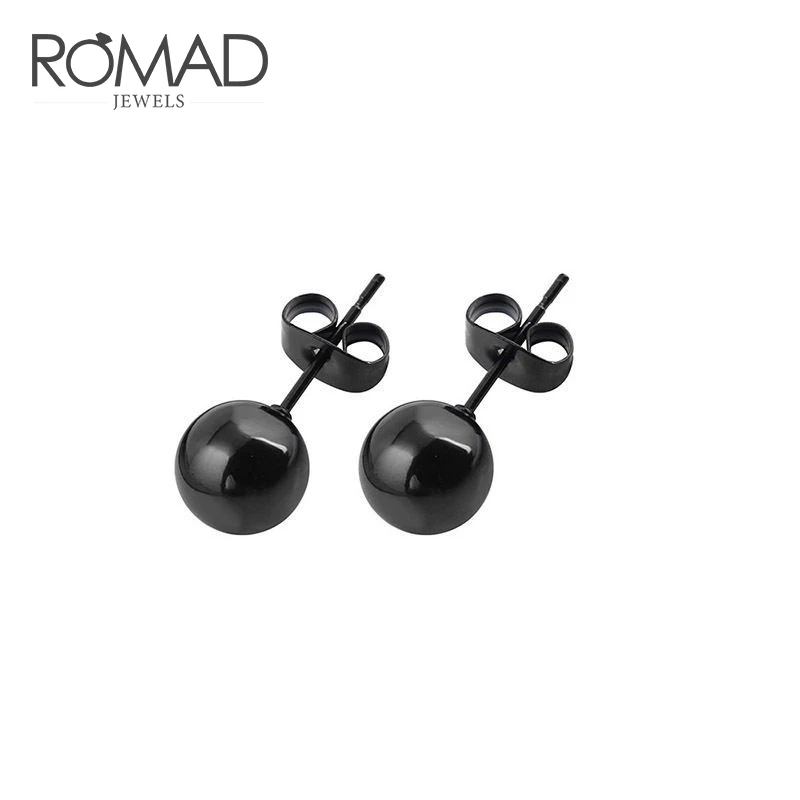 ROMAD Hot Selling Big Pearl Stud Earrings Solid Colors Big Ball Earrings Women Party Stainless Steel Bead Ear Stud Jewelry R4
ROMAD Hot Selling Big Pearl Stud Earrings Solid Colors Big Ball Earrings Women Party Stainless Steel Bead Ear Stud Jewelry R4