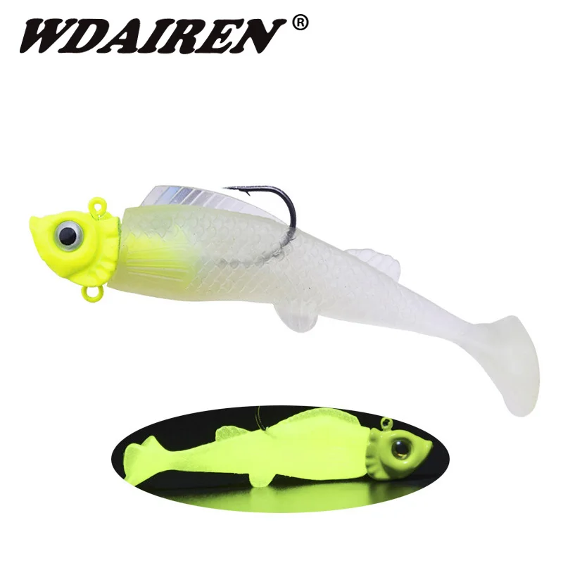 1Pcs Jig Head soft bait Wobbler 90mm 16.5g Fishing Lure luminous Artificial Silicagel Soft bait Pesca Pike Isca Fishing Tackle
1Pcs Jig Head soft bait Wobbler 90mm 16.5g Fishing Lure luminous Artificial Silicagel Soft bait Pesca Pike Isca Fishing Tackle