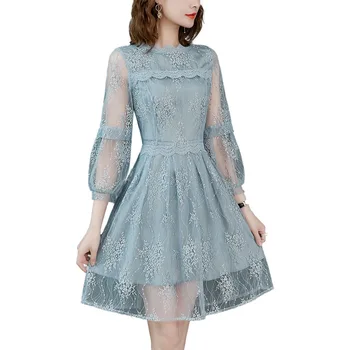 Spring ladies lace ball gown dress elegant party dress pinched waist vestidos plus size lantern sleeves beautiful tunics M-2XL
Spring ladies lace ball gown dress elegant party dress pinched waist vestidos plus size lantern sleeves beautiful tunics M-2XL