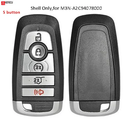 Keyecu 5 Button Remote Key Shell Case Fob for Ford F-250 F-350 F350 F450 F550 Fusion Explorer Expedition Edge 2017 2018 2019
Keyecu 5 Button Remote Key Shell Case Fob for Ford F-250 F-350 F350 F450 F550 Fusion Explorer Expedition Edge 2017 2018 2019