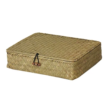 1 Pcs Storage Box Nordic Style Hand-woven Seaweed Storage Basket Household Rectangular Sundries Organizer Storage Box with Lid
1 Pcs Storage Box Nordic Style Hand-woven Seaweed Storage Basket Household Rectangular Sundries Organizer Storage Box with Lid