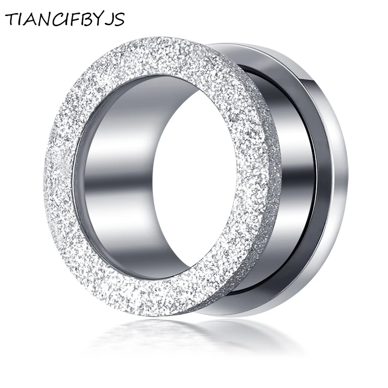 

TIANCIFBYJS PierciNG Gauges Rose gold Silver plugs and tunnels unisex ear taper expander flesh tunnel Stainless steel BodY