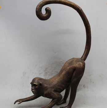 22" Chinese Folk Feng Shui Bronze Zodiac Year Animal Monkey Statue Sculpture
22" Chinese Folk Feng Shui Bronze Zodiac Year Animal Monkey Statue Sculpture