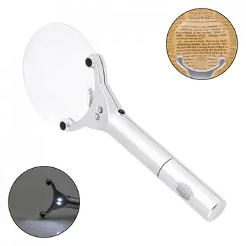 Convenient 6X Open-type No Frames Handheld Magnifier with 2 LED Lights for Antique Viewing / Reading / Jewelry Identification
Convenient 6X Open-type No Frames Handheld Magnifier with 2 LED Lights for Antique Viewing / Reading / Jewelry Identification