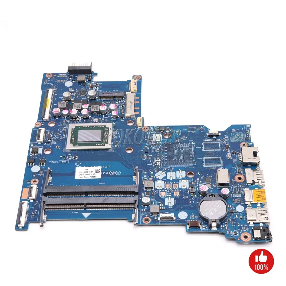 NOKOTION BDL50 LA-D713P 854957-601 854957-001 854958-601 For HP 15-B 15-BA Series Motherboard AM960PADY44AB A10-9600P CPU
NOKOTION BDL50 LA-D713P 854957-601 854957-001 854958-601 For HP 15-B 15-BA Series Motherboard AM960PADY44AB A10-9600P CPU