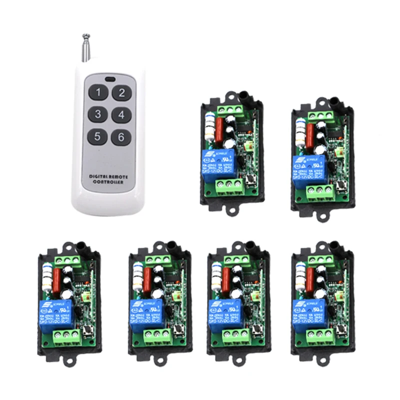 6 AC 220V 110V 1CH 10A Relay Receiver + Transmitter Bed Room LED Lamp Light Bulb Remote Control Switch 4099 6 AC 220V 110V 1CH 10A Relay Receiver + Transmitter Bed Room LED Lamp Light Bulb Remote Control Switch 4099<br><br>Aliexpress