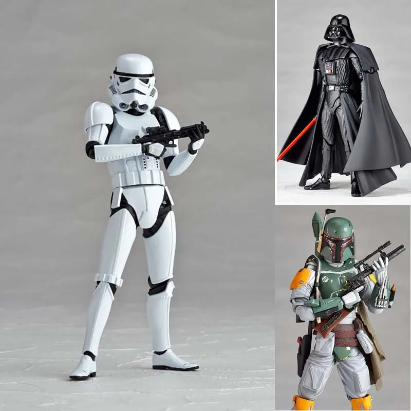 Revoltech Stormtrooper Darth Vader Boba Fett PVC Action Figure Collectible Model Toy
Revoltech Stormtrooper Darth Vader Boba Fett PVC Action Figure Collectible Model Toy