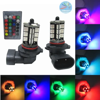 Car Style 2PCS 9005 9006 5050 27SMD multi-color RGB Fog Lights Super bright fog lights remote control Fog Lights Driving lights
Car Style 2PCS 9005 9006 5050 27SMD multi-color RGB Fog Lights Super bright fog lights remote control Fog Lights Driving lights
