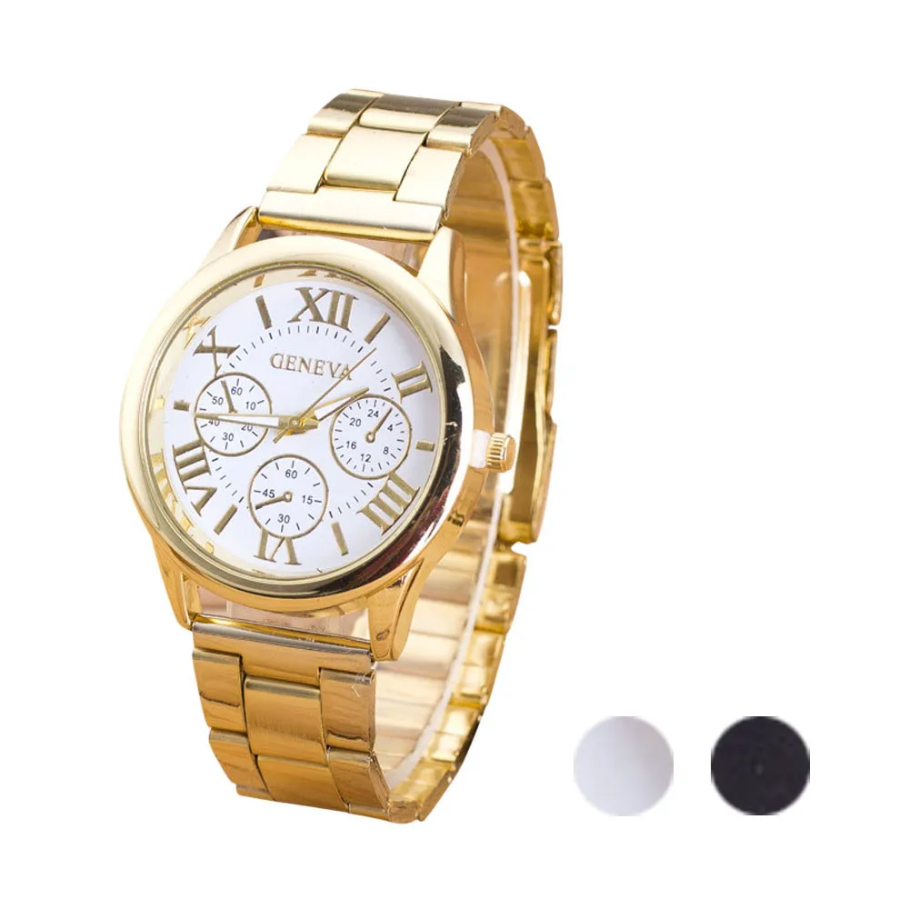 2018 Luxury Brand Geneva Women Watch Stainless Steel Leather Brand Roman Numerals Big Dial Hour Analog Quartz Wrist Watches
2018 Luxury Brand Geneva Women Watch Stainless Steel Leather Brand Roman Numerals Big Dial Hour Analog Quartz Wrist Watches