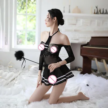 Sexy Student Uniform Short Dress Underwear Cosplay Black Hollow Costume Babydoll Dress Erotic Lingerie Sleepwear
Sexy Student Uniform Short Dress Underwear Cosplay Black Hollow Costume Babydoll Dress Erotic Lingerie Sleepwear