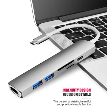 6in1 Type C Converter USB Hub for MacBook Pro Thunderbolt 3 USB 3.1 Hub with SD/Micro SD Card Reader+USB-C Charger PD Converter
6in1 Type C Converter USB Hub for MacBook Pro Thunderbolt 3 USB 3.1 Hub with SD/Micro SD Card Reader+USB-C Charger PD Converter
