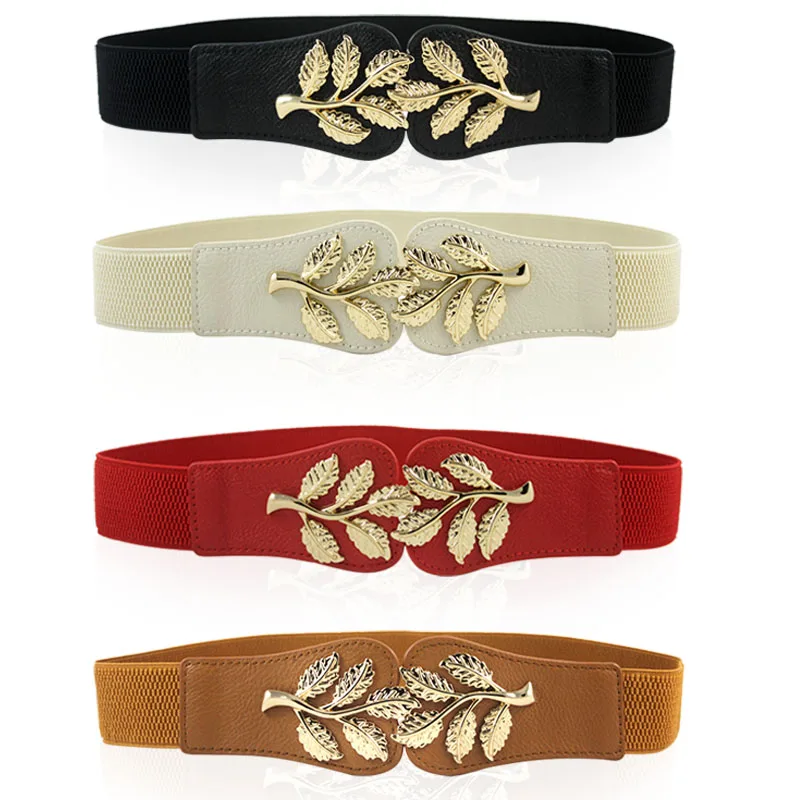 Gold Leaf Buckle Elastic Thin High Waist Belt Women Fashion 2019 High Quality Slim Ladies Belt For Dresses Female Stretch Cinch
Gold Leaf Buckle Elastic Thin High Waist Belt Women Fashion 2019 High Quality Slim Ladies Belt For Dresses Female Stretch Cinch