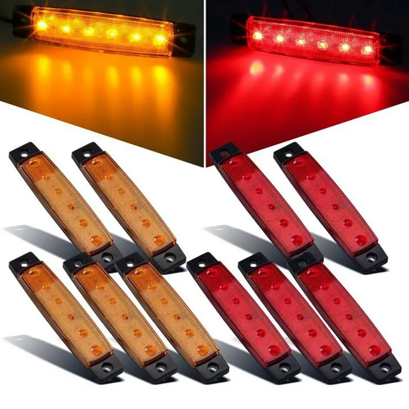 Car External Lights DC LED 12V 6 SMD LED Auto Car Bus Truck Lorry Side Marker Indicator Low Led Trailer Light Rear Side Lamp
Car External Lights DC LED 12V 6 SMD LED Auto Car Bus Truck Lorry Side Marker Indicator Low Led Trailer Light Rear Side Lamp