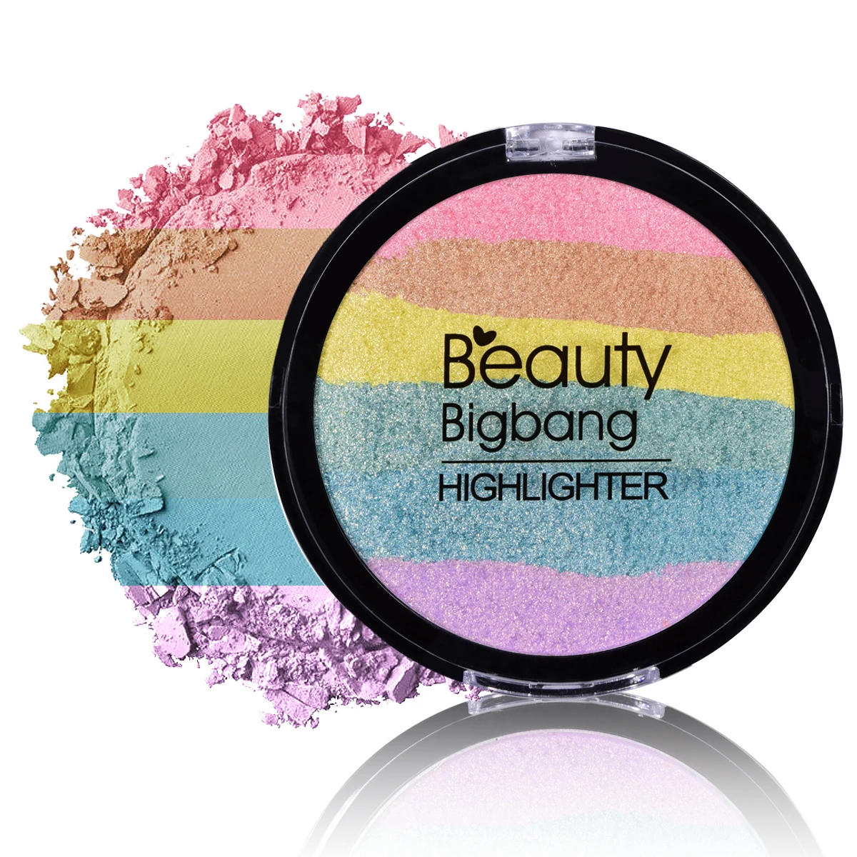 BEAUTYBIGBANG Rainbow Highlighter Powder 5 Colors Cosmetic Eyeshadow Palette Bronzer Contour Soft Mineral Face Makeup Palette
BEAUTYBIGBANG Rainbow Highlighter Powder 5 Colors Cosmetic Eyeshadow Palette Bronzer Contour Soft Mineral Face Makeup Palette