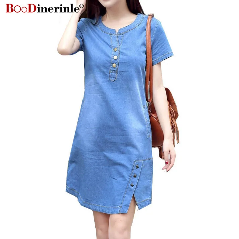 BOodinerinle Korean Plus Size Denim Dress For Women Summer Dress 2019 Casual With Button Pocket Sexy Mini Jeans Dress 3xl
BOodinerinle Korean Plus Size Denim Dress For Women Summer Dress 2019 Casual With Button Pocket Sexy Mini Jeans Dress 3xl