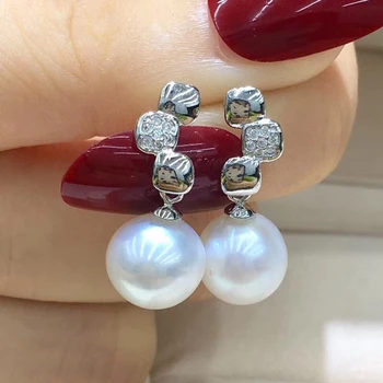 New Arrival S925 Silver Pearl Earrings Findings Stud Earrings Settings Mountings Parts Mounts for Wedding Gift Bridal Women
New Arrival S925 Silver Pearl Earrings Findings Stud Earrings Settings Mountings Parts Mounts for Wedding Gift Bridal Women